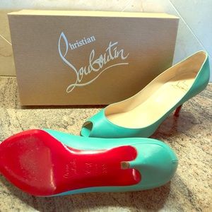 Authentic Christian Louboutin Peep Toe Heels